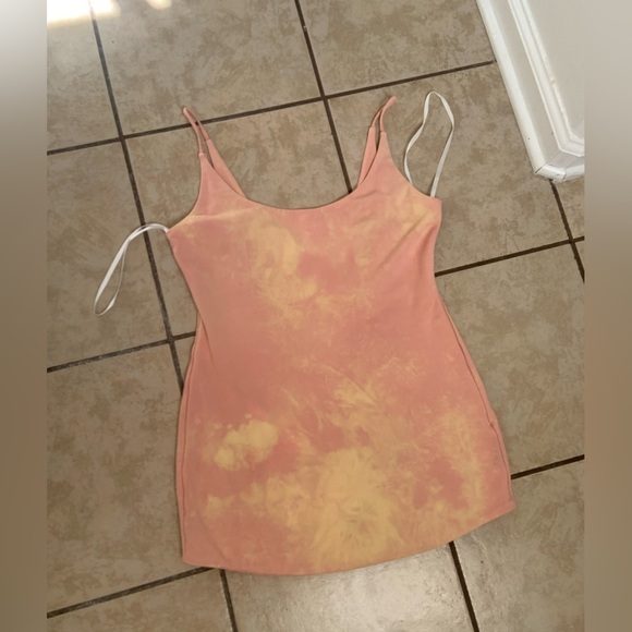 Privacy please blush pink tie dye mini dress size small revolve $88 spring boho - Picture 4 of 4